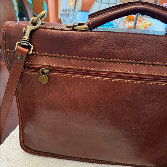 Brown Leather Men's Bag FLOTO - Picture 7 of 14